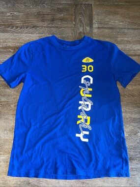 Under Armour Steph Curry Royal Blue Tee with Yellow Detail